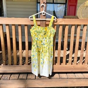 MAGGY LONDON Bright Floral Below Knee Dress